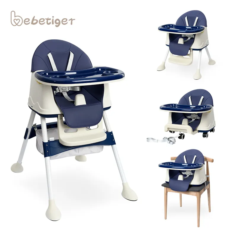 Mesa y silla de comedor multifuncional para bebé, silla alta de plástico, venta al por mayor, para comer en el coche
