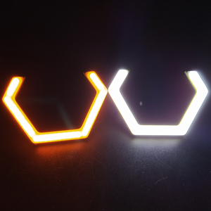 RGB kovalayan dönüş sinyal ışığı LED far melek göz altıgen Halo yüzükler 9-30V DRL araba motosiklet projektör Lens için - Product Image 1