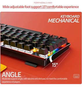 Nuevo diseño personalizado K400 Teclado mecánico para juegos USB con cable 87 teclas Teclado multifuncional fresco con luces - Product Image 6