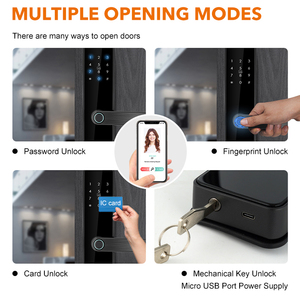 High <strong>Quality</strong> Waterproof Digital Door Knob Lock With Wifi Tuya App Fingerprint Keyless Unlock Gate Front Door Smart Door Lock - Product Image 5