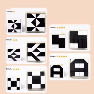 Montessori inspiriertes Holz spielzeug für Kinder Kreatives Puzzle und Versteck blöcke Frühes Lernen Kognitives Spielzeug Spaß spielen