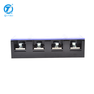 QTB-20004 192A Wire Barrier Easy Installation Professional Brass 4Bits <strong>Fixed</strong> Dual Row <strong>Terminal</strong> Strip <strong>Terminal</strong> <strong>Block</strong> - Product Image 4