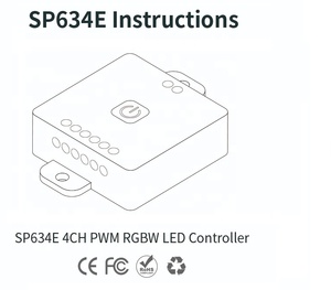 SP634E 4CH PWM RGBW LED Controller smartphone APP Control para RGBW Led Strips - Product Image 2