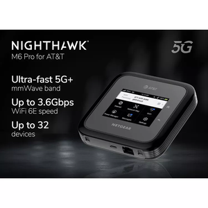 Nighthawk Netgear M6 Pro MR6500 5G WiFi 6E Mobile Hotspot LTE CAT20 Router con 5G mmWave y Sub-6 bandas Soporte IPV6 - Product Image 5