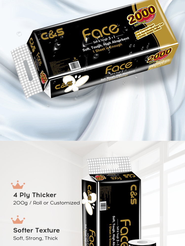 Manufacturers Suppliers 4 Ply Toilet Paper Tissue Fragrance Free Soft Tissue Roll