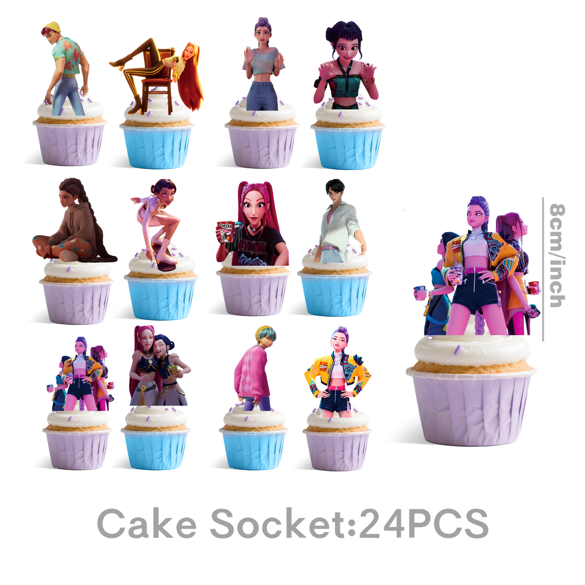 24 décorations pour cupcakes