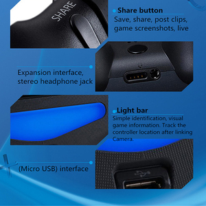Controlador inalámbrico para PS4 Controlador Bluetooth apto para PS4/Slim/Pro Gamepad para PS4 Joystick 6-Axis para PS3/PC/Windows7/8/9