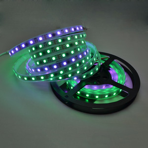 PCB สีดำ 5M กันน้ำ WS2811 IC 5050RGB 300LED Dream สี 60LED/M DC12V ดิจิตอล RGB LED strip LIGHT - Product Image 6