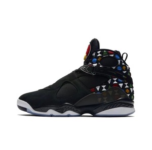 Joe 8 Playoff High Top <strong>Black</strong> Red <strong>Black</strong> and Silver Star Couple Casual Sports Men's and Women's Basketball Shoes - Product Image 4