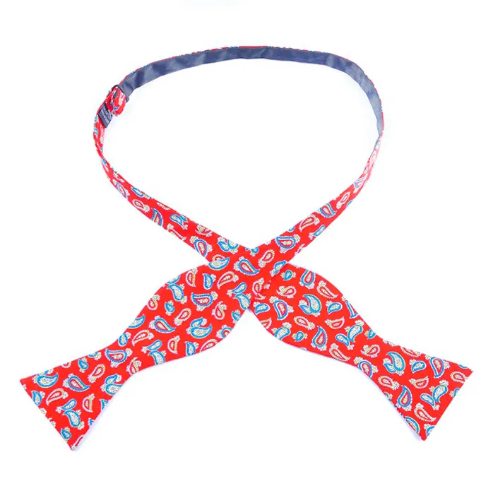 Wholesale Men's Cotton Self-Tie Bowties Hot New Products with Great Price Printed Paisley Pattern Bow Ties