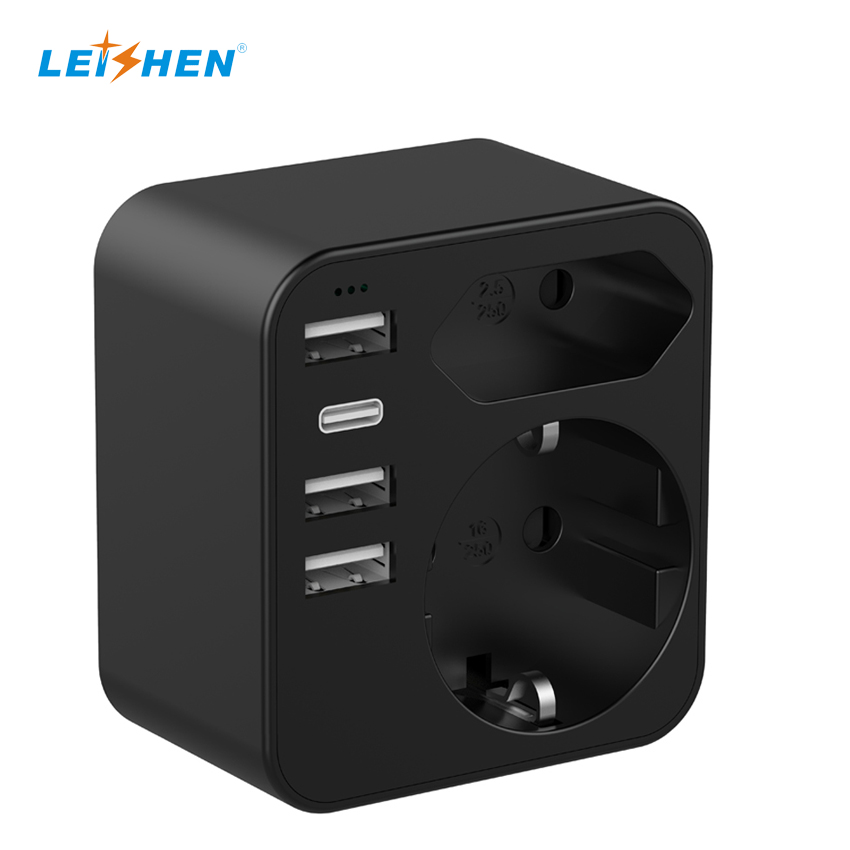 Noir 3 USB et 1TypeC 3.4A