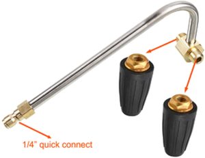 Máy rửa áp lực cống jetter gutter Cleaner tập tin đính kèm với đôi xoay Turbo vòi phun - Product Image 3