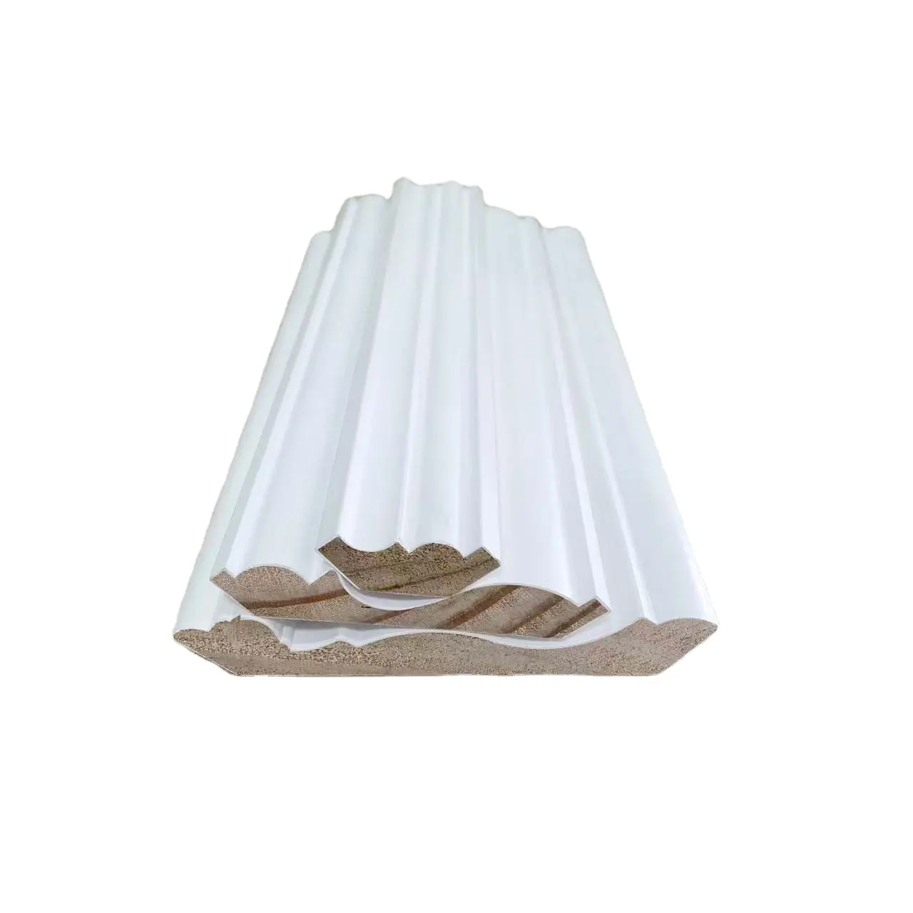 Moldura de cornisa de yeso, moldura de madera para techo, decoración blanca, moldura de corona