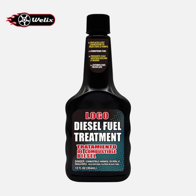 OEM de plástico de botella de limpiador del sistema de combustible inyector limpiador de inyector de combustible aditivo de combustible diesel tratamiento diesel mejorar