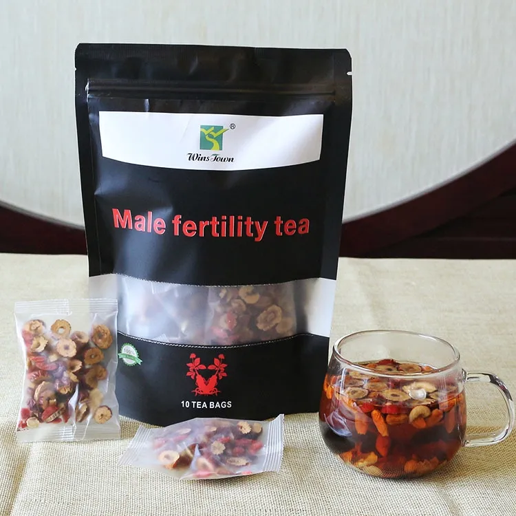 Winstown мужской чай-бустер для повышения фертильности, индивидуальный ребрендинг, OEM, мужской мощный здоровый чай, органический чай для плодородия, женьшень, мака