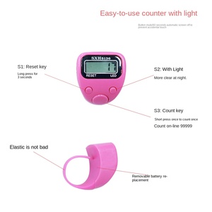 SXH5136จอ LCD ดิจิตอล5หลักปรับได้สำหรับสวดมนต์เครื่องมือสวดมนต์เดือนรอมฎอนแหวนนิ้วมือเคาน์เตอร์นับถอยหลัง - Product Image 2