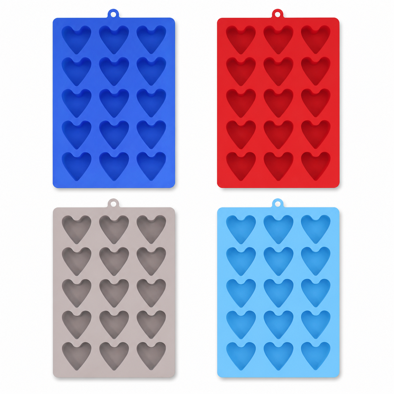 15 Heart Cavities / 18 x 13 x 3 cm