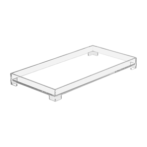 工厂定制透明亚克力脚矩形储物装饰基座服务托盘 - Product Image 1
