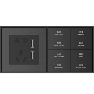 SEXANKA <span class=keywords><strong>KNX</strong></span> EIB akıllı ev bina otomatik sistem akıllı iki kutuplu kombinasyon basmalı düğme anahtarı ve USB arayüzü ile soket - Product Image 1