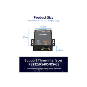 RJ45 RS232/485/422串行到以太网RTOS串行1端口服务器转换器设备HF5111B - Product Image 3