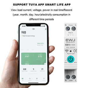Función de medidor eléctrico Tuya 1P Disyuntor inteligente Wifi Inteligente para uso doméstico con multifunción 220V