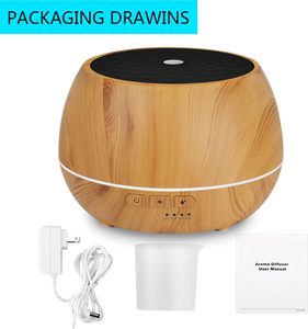 500ml Electric Essential Oil <strong>Diffuser</strong> <strong>With</strong> Wood Grain Aroma 12 Hours <strong>Timer</strong> Cool Mist <strong>Humidifier</strong> for Large Rooms US Plug - Product Image 6
