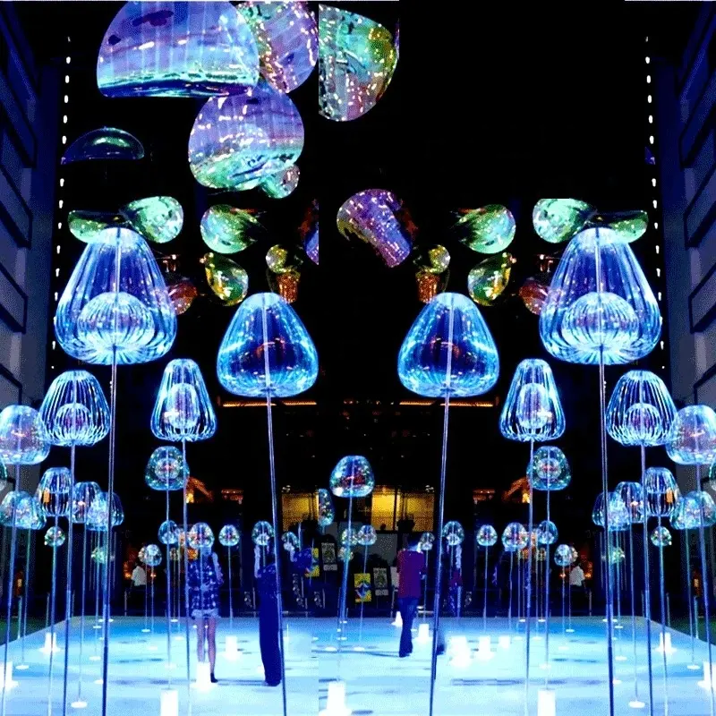 Espectáculo de luces 3D Led Avatar Medusas Globo Motivo Paisaje Festival Exterior Impermeable Decoración de Navidad Luces de Plaza