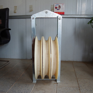 Transmission Line <strong>Stringing</strong> Tools 3 Wheel Nylon <strong>Stringing</strong> Pulley <strong>Block</strong> - Product Image 4