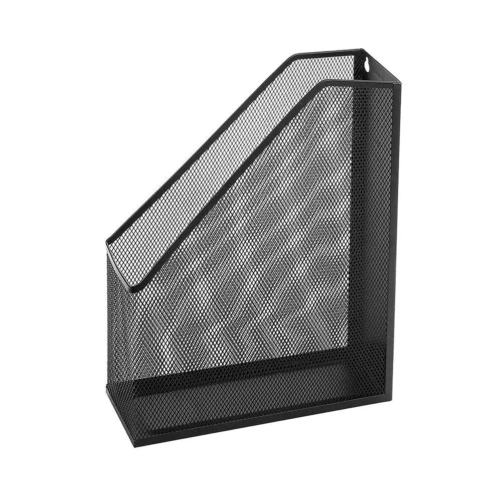 Alta Qualidade Acessórios Desktop Black Metal Mesh File Magazine Holder Organizadores Desktop Desktop Desktop Desktop