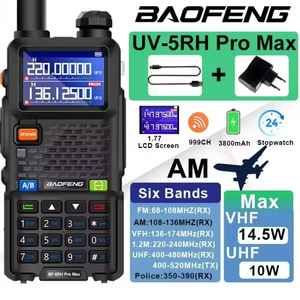 2024 vendita calda Baofeng BF UV-5RH UV5RM Walkie Talkie, 10W 999CH tipo-C FM AM ricetrasmettitore Radio HF portatile bidirezionale - Product Image 4