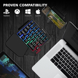 2022新款单手键盘迷你游戏键盘有线RGB背光手机键盘 - Product Image 3