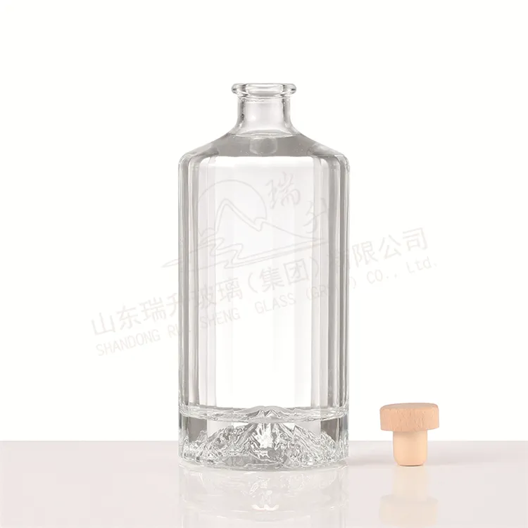 Chinese manufacturer custom made whisky champagne vodka oil tequila alcoholic bottle 350ml 700ml 750 Ml