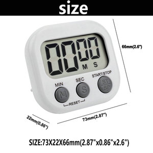 Multi-Function Electronic <strong>Timer</strong> Small Digital Kitchen <strong>Timer</strong> with Magnetic and ON/Off <strong>Switch</strong> Minute Second Count up <strong>Countdown</strong>