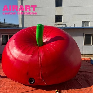 Reklam dekorasyon kırmızı şişme elma, şişme meyve modeli elma ekran için özelleştirilmiş - Product Image 3
