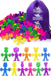 Çocuklar eğlenceli Fidget arkadaşları, arkadaşlar bir çanta içinde eğlenceli yürümeye başlayan okul öncesi eğitici oyuncak, renkli yaratıcı istifleme sıralama Fidget oyuncak - Product Image 3