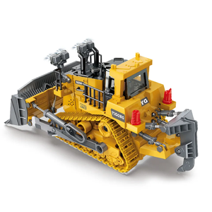 Popüler Mini Rc araba 1:24 paletli buldozer modeli çocuk oyuncak kamyon 9CH iş makinesi uzaktan kumanda alaşım araba - Product Image 4