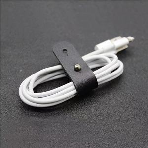 مخصص عالمي الجلود سماعة كابل الأشرطة الأسلاك العلاقات إدارة الحبل حارس الأشرطة المنظم - Product Image 3