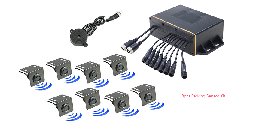 Solo kit de sensor de estacionamiento de 8 piezas