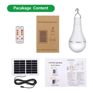 Bombilla Led alimentada por energía Solar, Sensor de iluminación con temporizador remoto, 7W, 9W - Product Image 5