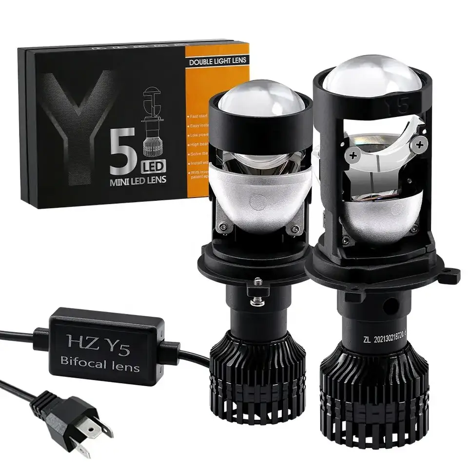 H4車のヘッドライト用のSunshiny Y5は、反射カップとレンズを備えたランプの高輝度を導きました