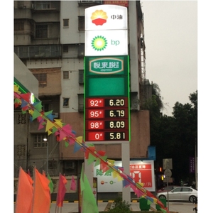Schermo di visualizzazione del prezzo del petrolio a LED/<span class=keywords><strong>display</strong></span> a cifre con numeri a led pannello a 7 segmenti/<span class=keywords><strong>display</strong></span> di controllo con segnaletica a sette segmenti