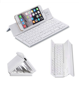 Mini teclado inalámbrico plegable 2025 con soporte para iPhone 16/15/14/13 /12/11/iPad Mini Samsung Android Tablet Smart Phone - Product Image 1