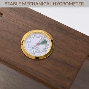 <strong>Humidor</strong> Black Wood Storage Box (10-20 Capacity) with Hygrometer and Humidifier Gift Wooden Box with Lid Keepsake Box - Product Image 4