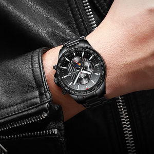 Nhà Máy Trực Tiếp Bán Hợp Kim Trường Hợp Kính 42Mm 20Mm Thép Không Gỉ Xem Chức Năng Đảo Ngược Ngược Chiều Kim Quay Nhật Bản Phong Trào - Product Image 4