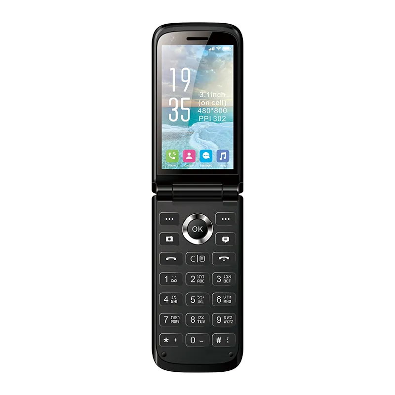 Très populaire Style pliant 4Gb + 64Gb Universal Auto Focus Camera Sub Display 1.44 Inch Smart Lte 4G Flip Feature Phone