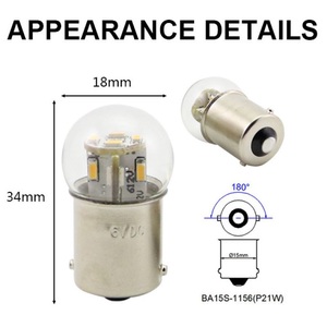 หลอดไฟ LED 6-9VDC/8-30VDC/12VDC/24VDC/48VDC/60VDC/230VAC สัญญาณรถหลอดไฟ LED BA15S ขนาดเล็ก/BA15D/BAY15D สำหรับเรือ