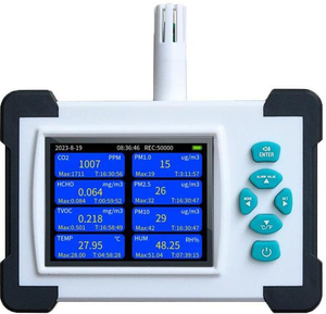 เครื่องตรวจจับคุณภาพอากาศระบบ WiFi รุ่น7-in-1เครื่องตรวจจับก๊าซเครื่องตรวจจับความชื้นอุณหภูมิ CO2 hvoc HCHO PM - Product Image 1