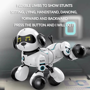 Smart Programmable Robot Dog 10-Kanal-IR-Fernbedienung Roboter-Haustier mit LED-Lichtern, Musik-und Sprach befehlen STEM-Spielzeug für Kinder
