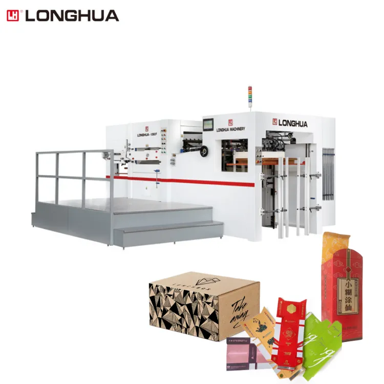 Caja de cartón caja de cartón de uso de papel completamente automática de corte de plegado máquina de perforación