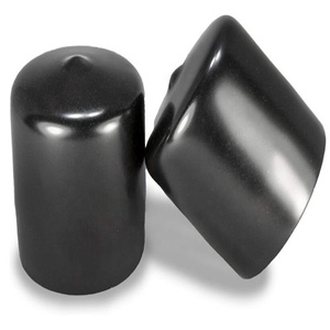 <strong>Plastics</strong> 1 5/8&quot; <strong>Inch</strong> Vinyl Round Plug Insert, Black Rubber <strong>End</strong> <strong>Cap</strong> for Metal Tubing,Glide Insert for Pipe - Product Image 1